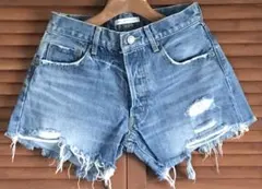 AZUL BY MOUSSY ダメージデニムショートパンツ