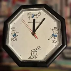 SOCCER WORLD 八角形アナログ時計