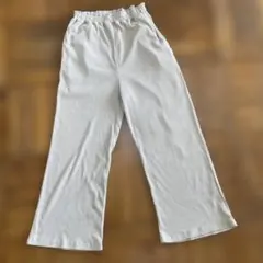 ベージュワイドパンツ L