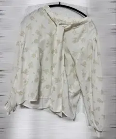 COLZA 花柄ブラウス 長袖 アイボリー M ハニーズ