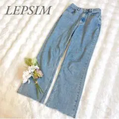 レプシィム◆デニムパンツ(S)裾カットオフ セミワイド 大人カジュアル 脚長効果のサムネイル