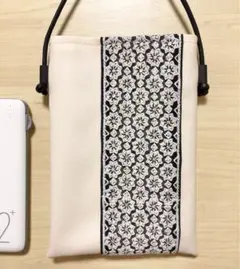 値下げ⭐︎インド刺繍リボンのスマホショルダー♡スマホポシェット ポーチ