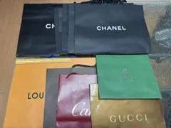 シャネル7枚　ルイヴィトン　カルティエ　ゴヤール他　大型紙袋まとめ売り