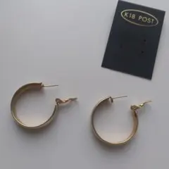 ともさま専用K18ゴールド フープピアス 中型