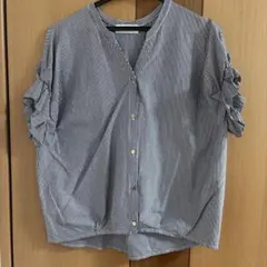 BEAMS HEART ストライプ 半袖ブラウスのサムネイル