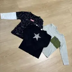 キッズ　長袖カットソー130㎝　3枚セット
