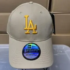 NEW ERA LAロゴ ベージュ イエローキャップ 9FORTY