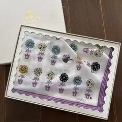 未使用　WAKO ハンカチ　海島綿　花柄　総柄　銀座和光　最高級コットン　ワコウ