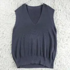 ゴーシュ ツイストニットベスト コンパクト コットンファーム リブVネック 2