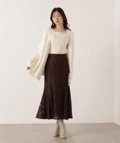 【はな様専用】プロポーションボディドレッシング★レースマーメイドスカート★M★