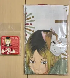 ハイキュー‼︎ 狐爪研磨 手ぬぐい レザーバッジ