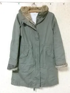 95351 アースミュージック　ボアライナー付コート　モスグ－ン　M