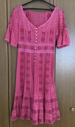 ジルスチュアート　JILL STUART ワンピース　ピンク　シルクコットン