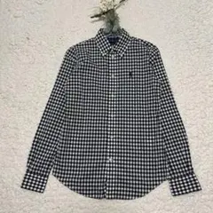 ラルフローレン 長袖ボタンダウンシャツ ギンガムチェック ロゴ刺繍 綿100%