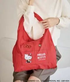 ☆新品☆ 【ROPE'PICNIC×ハローキティ】折りたたみエコバッグ レッド