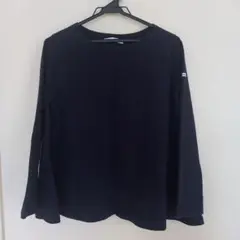 OMNES オムネス ネイビー Aライン長袖カットソー