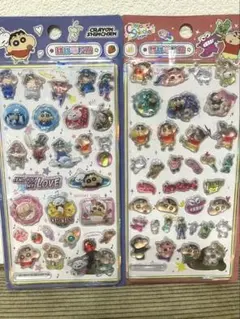 正規品 クレヨンしんちゃん ぷっくりシール 硬めシール しんちゃん 2枚セット