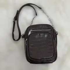 AZUL BY MOUSSYダークブラウン クロコダイル風 バッグ12-09