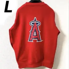 MLB エンゼルス トレーナー スウェット 裏起毛 L レッド