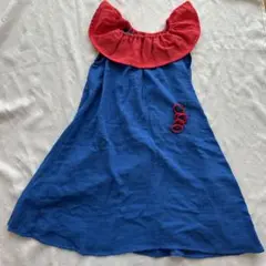 万博 ミャクミャク ワンピース 万博コーデ 子供 ワンピース 青 赤ワンピース