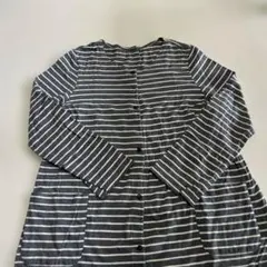 ベルメゾン　長袖マタニティパジャマ グレー　ストライプ　L-LL