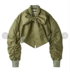 リボンクロップドMA-1ブルゾン