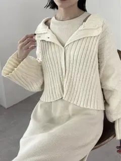 新品 mystic 【SETアイテム】ベロアモールワンピースSET