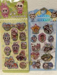 ラブブボンボンドロップウォーターシール 2点セットシール交換大人気　大きいサイズ