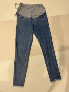 マタニティ スキニーパンツ デニムブルー