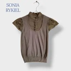 ＊SONIA RYKIEL＊ サイズ32 トップス ニット 半袖 異素材MIXのサムネイル