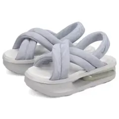 ナイキ ウィメンズ エアマックス アイラ サンダル koko 厚底 グレー 白