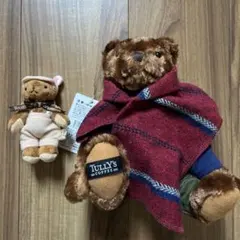 TULLY'S COFFEE ベアフル ぬいぐるみ マスコット 2点セットのサムネイル