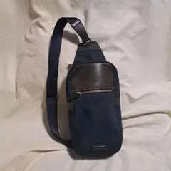 Paul Smith レザー×ナイロン　ボディバッグ　ネイビー　ブラウン