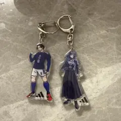サッカー日本代表 アクリルキーホルダー 2個セット 非売品 ノベルティ