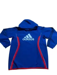 adidas フード付き ピステ ウィンドブレーカー 青未使用！160ジュニア