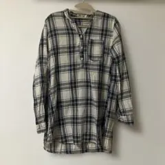 ハートマーケット　チェックシャツ　チュニック　トップス　チェック柄　フリーサイズ