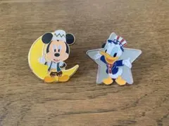 ミッキー&ドナルド ピンバッジ 2個セット