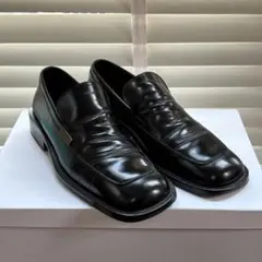 GUCCI トムフォード期 スクエアトゥ メタルプレート ローファー 41.5