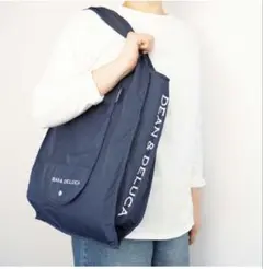 DEAN&DELUCA ディーンアンドデルーカ　ショッピングバッグ　ネイビー