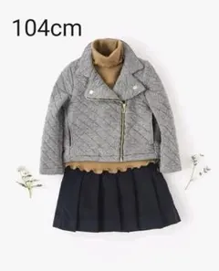 プチバトー　千鳥格子柄　ライダースジャケット