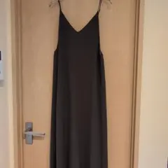 IENAダークブラウン Vネック キャミワンピース