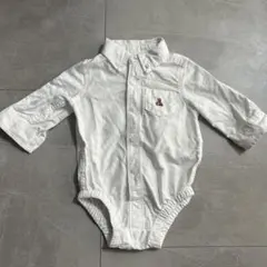 baby GAP 長袖シャツ ロンパース ホワイト 3-6ヶ月