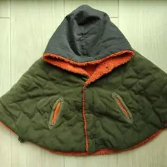 ブランシェス　ベビー　ポンチョ フード　おくるみ　ダウン　70cm 80cm