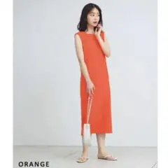 BASEMENTonline ブラカップ付き　リブワンピース