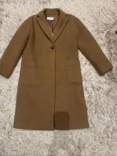 GLOBAL WORK ブラウン チェスターコート S