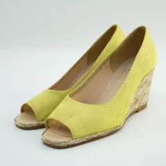 DIANA 24.5 オープントゥウェッジソールパンプス グリーン/MD53