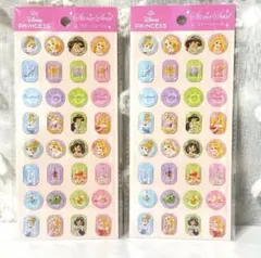 ディズニープリンセス ストーンシール２枚セット セリア