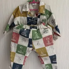 スヌーピー チェック柄 ジャケット&パンツ2点セット　セットアップ