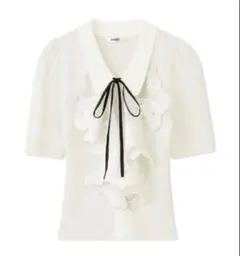 ［最終値下げ］SNIDEL ラッフル刺繍ニットプルオーバー