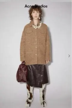 AcneStudios ブークレ　シャツ　アルパカウール　ジャケットのサムネイル